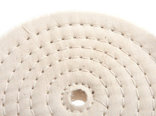 Forney 72040 Cotton Buffing Wheel, Spiral Sewn with 1/2 Arbor, 6-Inch-by-55-Ply