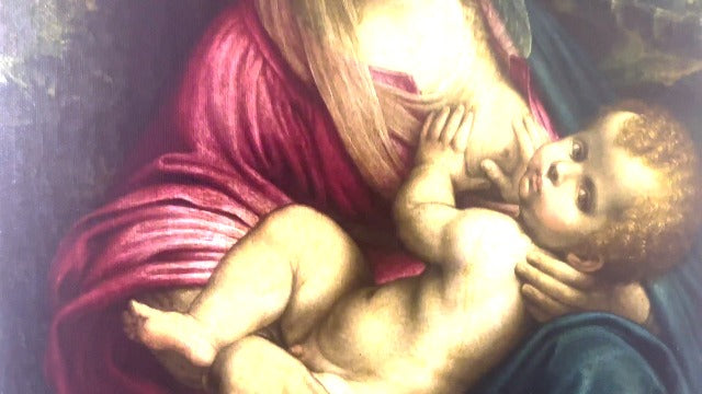 Leonardo Da Vinci Canvas Wall Art - Madonna And Child With St Anne Poster - Religious Art -Renaissance Historical And Cultural Illustrations- for Bedroom Living Room Kitchen Unframed (12×16in/30×40cm)… Madonna and Child with Saint Anne 16"L x 12"W