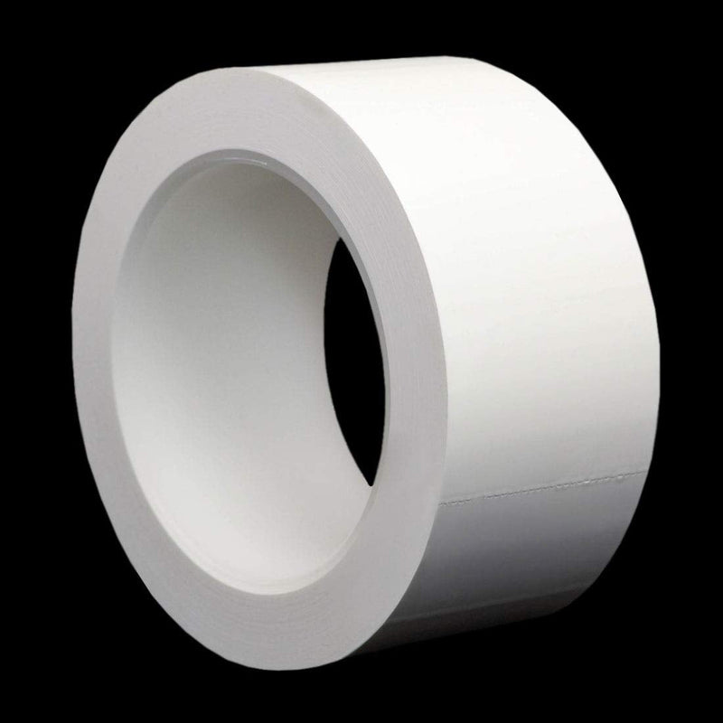 White PVC Cleanroom Tape 2 Inch x 36 Yards, 1 Roll – Solvent Resistant with Synthetic Rubber Adhesive and Clean Plastic Core for Labs, Medical, and Industrial Use