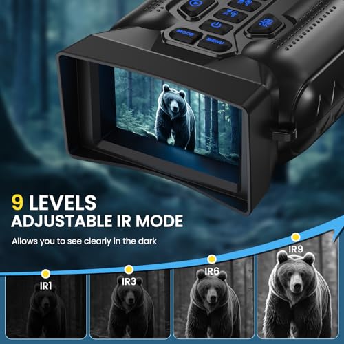 4K Night Vision Goggles for Adult,1000FT View Range Night Vision Binoculars