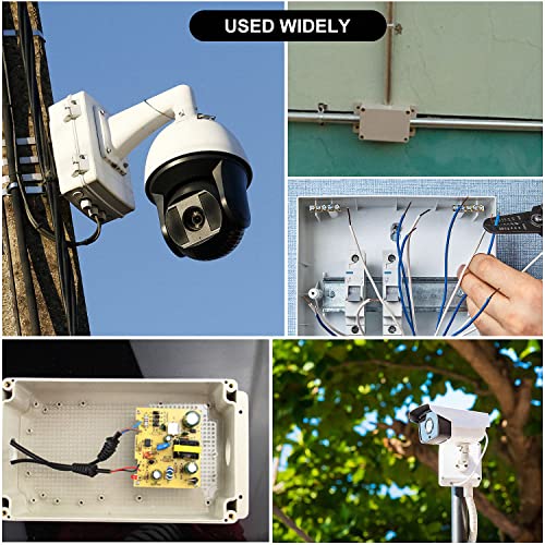 CPROSP Junction Box IP65 Wet Room Box Surface-Mounted Junction Box 150 110 | Waterproof; for diameter 6-12mm; with 10 x cable glands; with hole saw 20 mm 1 piece. IP65 - White - M20 - 150x110x70mm