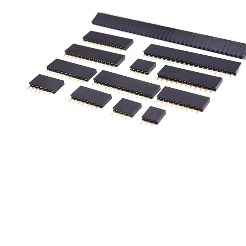 [Australia - AusPower] - 2.54mm 0.1" 1x15Pin Female Socket Pin Row 15P Single Row Straight Female/Male Socket/Pin Header Connectors, Pack of 20 1 x 15Pin Female Socket 