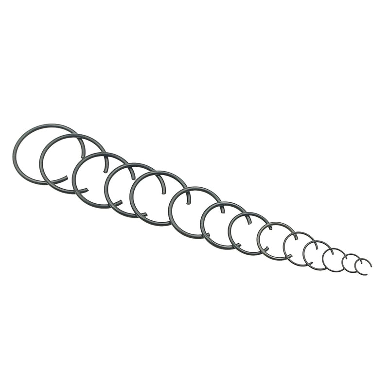 [Australia - AusPower] - 310PCS 14-Sizes Round Wire C-Clips Internal Snap Rings Assortment Kit;Round Wire Snap Rings for Hole(Black 7mm-30mm) 