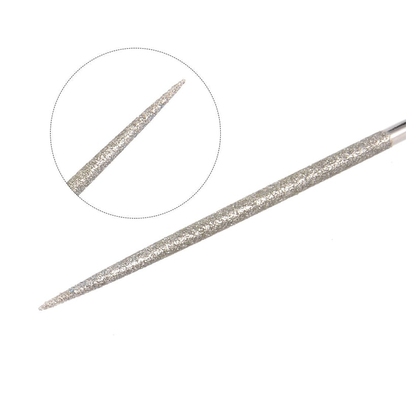 sourcing map 2mm x 100mm Round Diamond Needle File 150 Grit