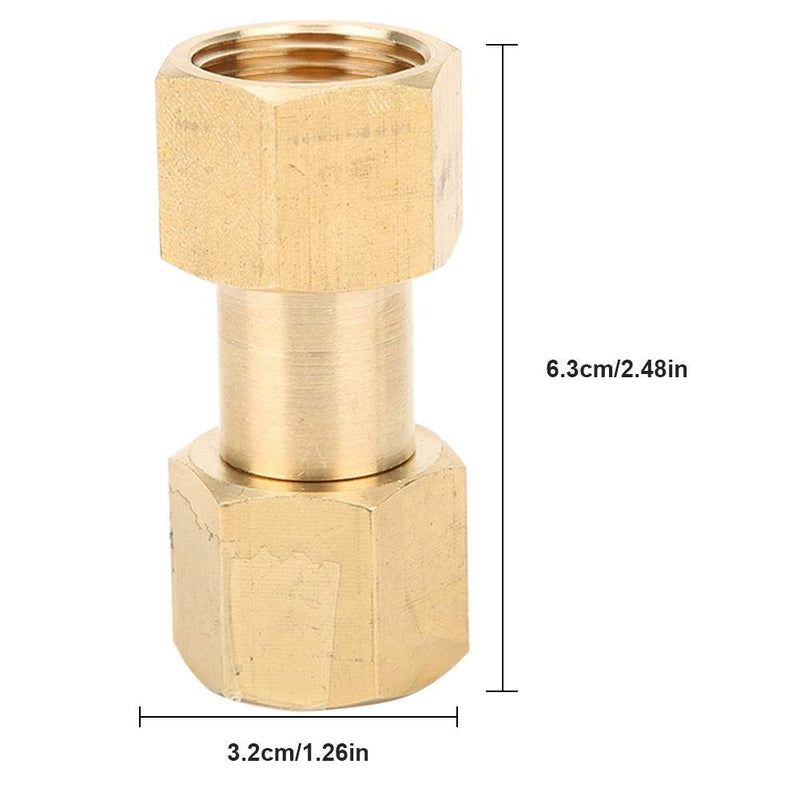[Australia - AusPower] - Brass Cylinder Adaptors, Thread CGA580 to CGA320 CO2 Cylinder Inlet Adapter Carbon Dioxide Tank to Argon Flowmeter Regulator Fittings 