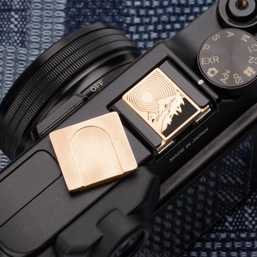 Camera Metal Hot Shoe Cover for Fujifilm XPro3 XT5 XT4 XT3 XT2 XT50 XT30 XT30II XT20 XT200 X100VI XE5 for Nikon ZF Z5 Z6 Z6II (Copper Alloy-Hot Shoe Cover) Copper Alloy-Hot Shoe Cover