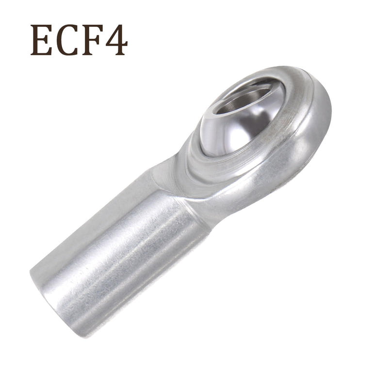 [Australia - AusPower] - 2pcs ECF4 Rod End Joint Bearing - [1/4" Bore, 1/4-28 UNF Right Hand Thread] Female Rod End with Jam Nuts, 45# Carbon Steel 2 