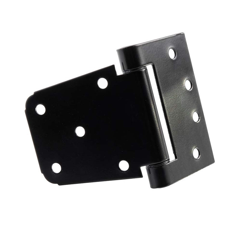 HOME MASTER HARDWARE Self-Closing Gate Kit Black - 3.5 in Spring Tee Hinges 2 Pack + Self-Adjusting Gate Latch 1 Pack