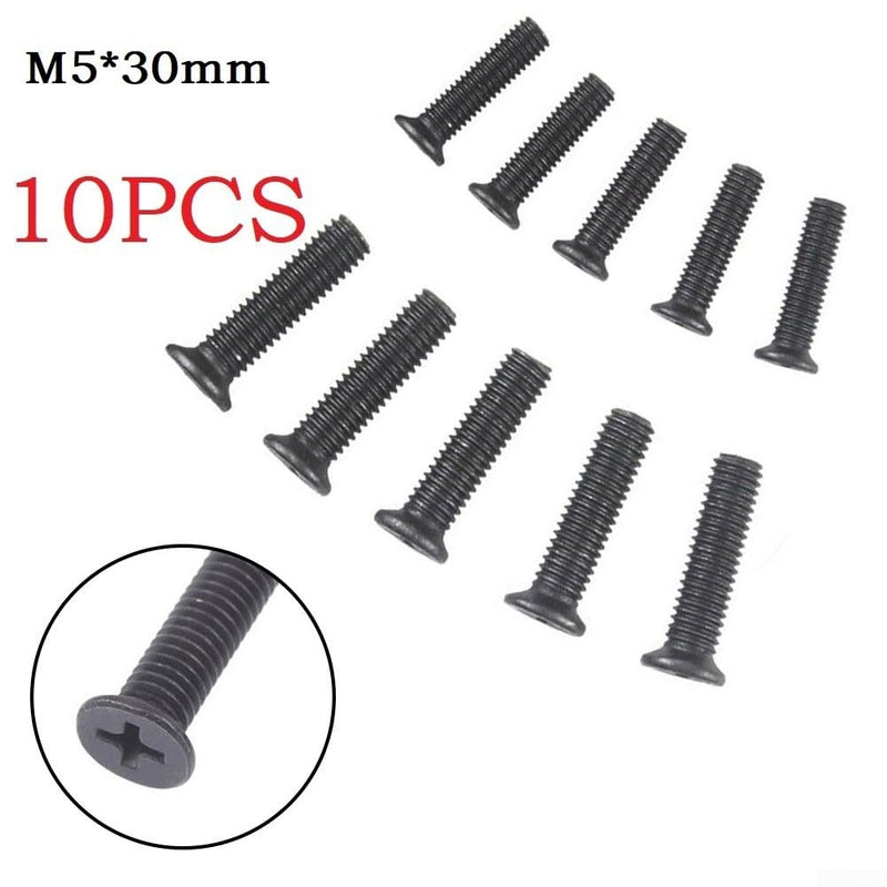 [Australia - AusPower] - M5 x 30mm Left Hand Thread Mounting Screws Compatible with UNF Chuck Shank Adapter (Pack of 10) 