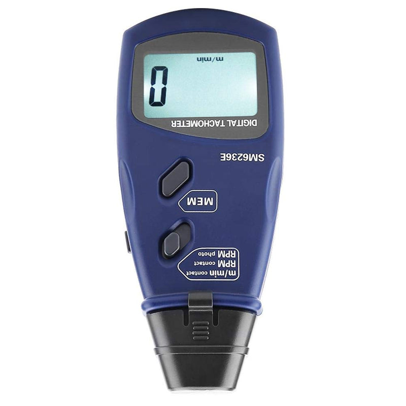 [Australia - AusPower] - Tachometer, Professional SM6236E Non-Contact/Contact Digital Photoelectric Tachometer 2.5~99999RPM 5 Digits 18 mm Digital LCD Tach Rotation Meter Tester 