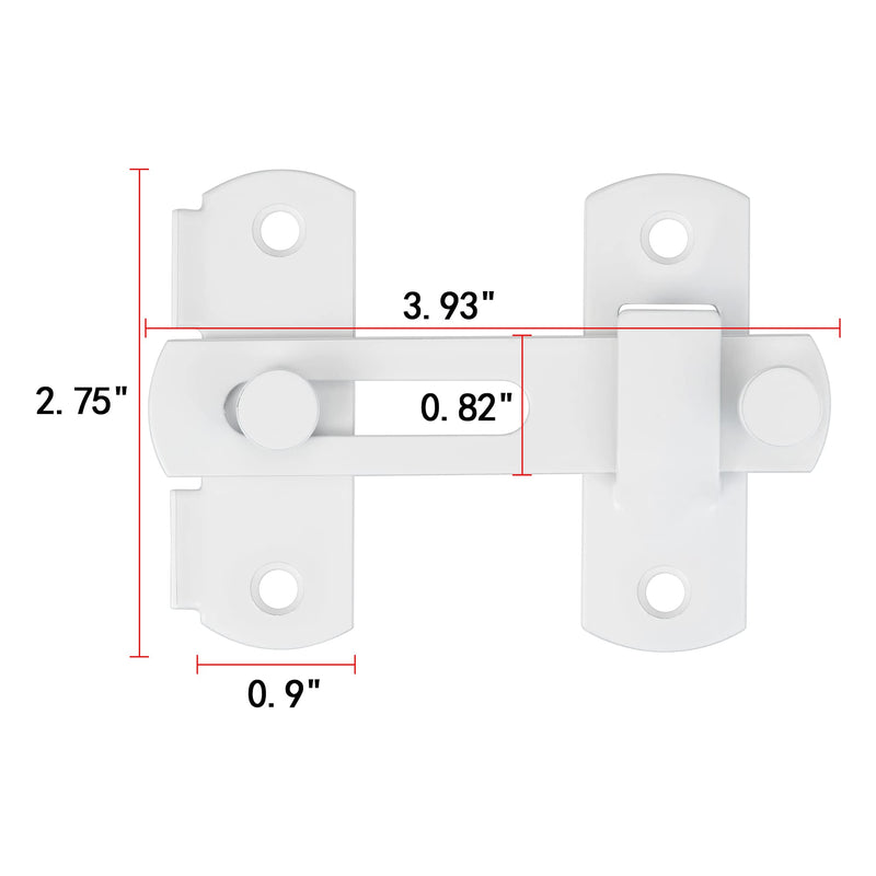 INIRET 10 Packs Barn Door Latches， White Stainless Steel barn gate flip Door Latch Bi-fold Door Lock,Sliding Door Antique Lock Gate Latches Wine Cabinet Closet Door Latches(White)