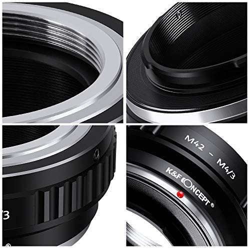K&F Concept M42 Lens to Micro 4/3 Lens Adapter,M42 Screw Mount to Micro Four Thirds M43 MFT Fits for Olympus PE, Panasonic Lumix