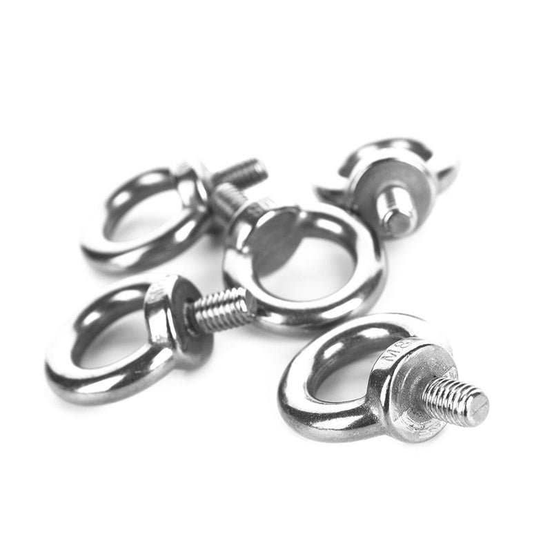 [Australia - AusPower] - Eowpower 5Pcs M8 Male Thread Machinery Shoulder Lifting Ring Eye Bolt 