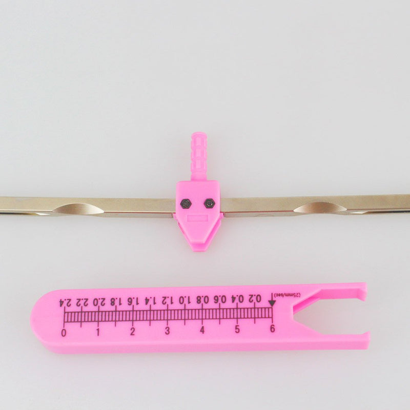 [Australia - AusPower] - Airgoesin EKG ECG Calipers Nursing or Doctor Caliper Divider for Measuring Drafting Electrocardiographs with Ruler (Pink) 