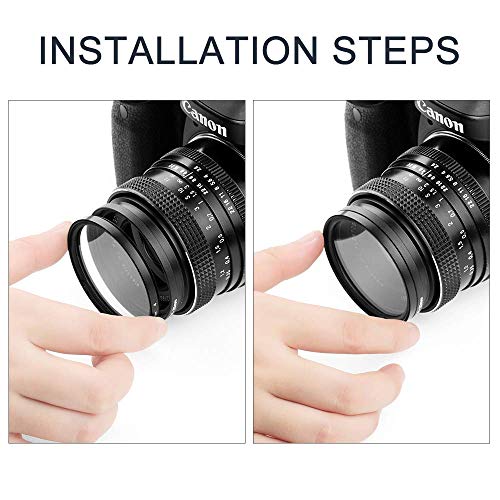 62mm Star Filter 4 Pieces Starburst Lens Filter(4 Points,6 Points,8 Points,12 Points) with Centre Pinch Lens Cap for Canon Nikon Sony Olympus Pentax and Other DSLR Cameras + 4 Slot Filter Pouch 62mm