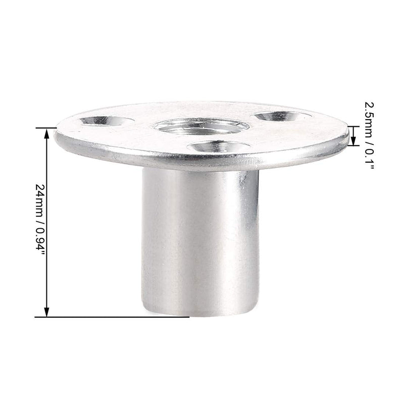 [Australia - AusPower] - uxcell M12x40x2.5mm Brad Hole Tee Nut Carbon Steel T-Nuts Furniture Hardware Flange Insert Female Thread 5pcs 
