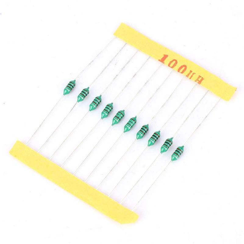 Walfront 120-Piece Inductor Set, Electric Inductor Ring, Inductor Pack 1/4 W Color Ring, 12 Varieties, 1UH ~ 1MH