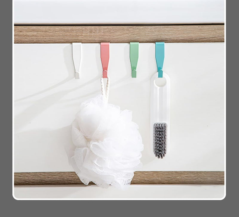 [Australia - AusPower] - Over The Cabinet Door Hooks Door Hanger 4Pack Single Hook (White) White 