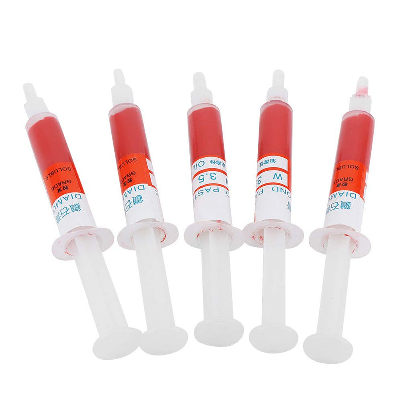 [Australia - AusPower] - Set of 5 Diamond Grinders, Diamond Polishing Paste Metal 8000 Diamond Paste Polishing Paste Lapping Paste Needle Tube W1.0# 8000 (W3.5 (3000 Mesh Fine Polishing)) W3.5 (3000 mesh Feinpolieren) 