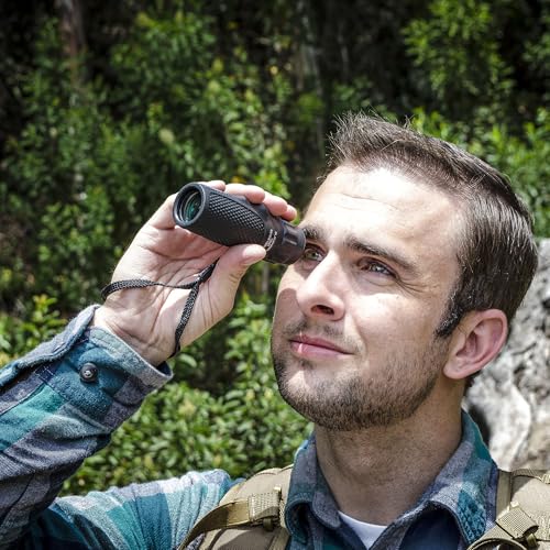 AA12131 Barska Optics, Blackhawk Monocular, 10x25mm Wp, BK-7 Prism, Green Lens