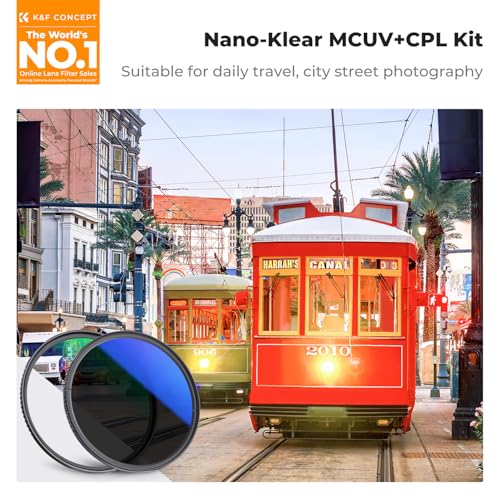 K&F CONCEPT 49mm UV CPL Lens Filter Kit Protection Filter Set