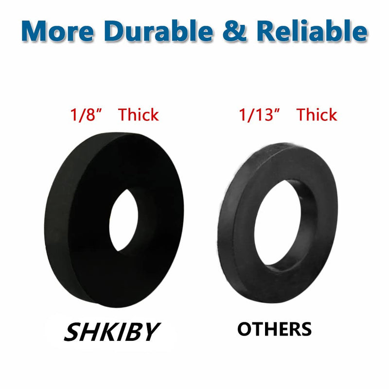 [Australia - AusPower] - Rubber Washer (25 Pcs) Heavy Duty Abrasion Resistant Rubber, 1 OD x 1/4 ID x 1/8 Inch Thickness Rubber Flat Washer Flat Rubber Grommets Black Rubber Washers for Bolts Spacers, Vibration Suppression 25 