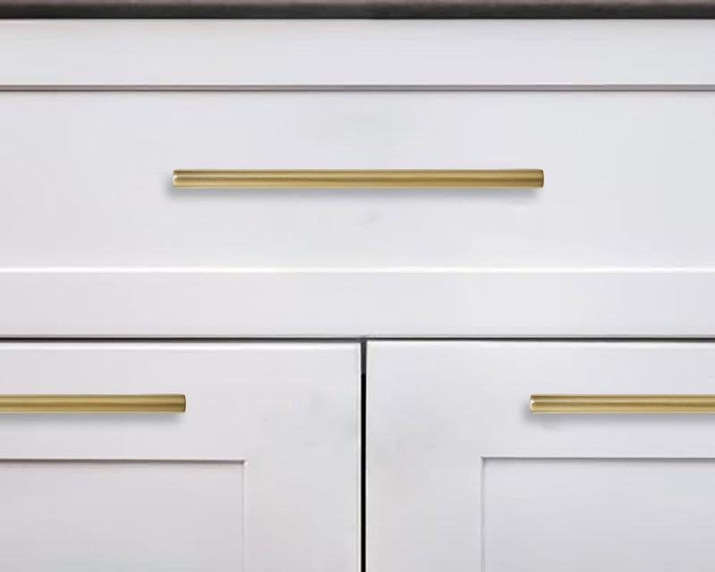 khtumeware 3-3/4 Inch Hole Center 6 Pack,Champagne Bronze Cabinet Pulls Heavy Duty Solid Satin Brass Kitchen Drawer Handle Antique Cabinet Hardware for Bathroom, Drawer, Cabinet Champagne Bronze