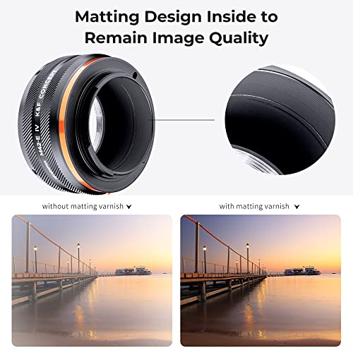 K&F Concept Lens Mount Adapter M42-NEX IV Manual Focus Compatible with M42 Lens and Sony E Mount Camera Body