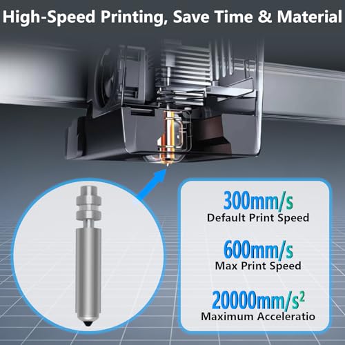 2PCS 0.4mm Nozzle for Anycubic Kobra X, Kobra 4, Integrated Throat Tube Hardened Steel Nozzles Quick-Release All Metal High Speed Hotend Nozzle Kobra X Replacement Print Head Hot end 0.4mm Nozzle 2PCS 0.4MM Nozzle