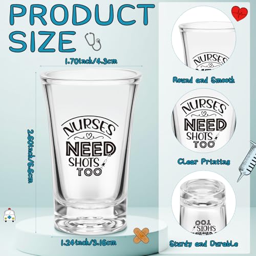 Pickmesh 24 Sets Nurse Week Gifts Bulk for Women with 1.2oz Acrylic Shot Glasses Thank You Cards Gift Bag Funny Ideas for Appreciation Nursing Student Rn Lpn Practitioner Retirement Graduation 2026