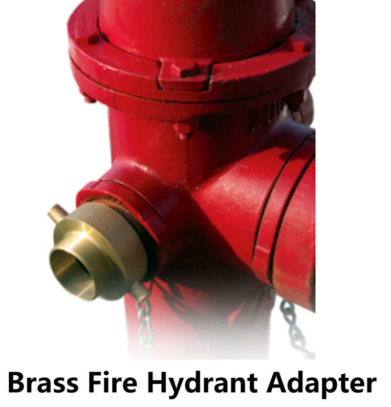 [Australia - AusPower] - Fire Hydrant Adapter, 2-1/2" NST (NH) Female x 2" NPT Male Brass Fire Hose Hydrant Adapter with Pin Lug Fire Equipment Fitting Nipple for Fire Hydrants, Hoses, Pipes 2-1/2" NH Female x 2" NPT Male 