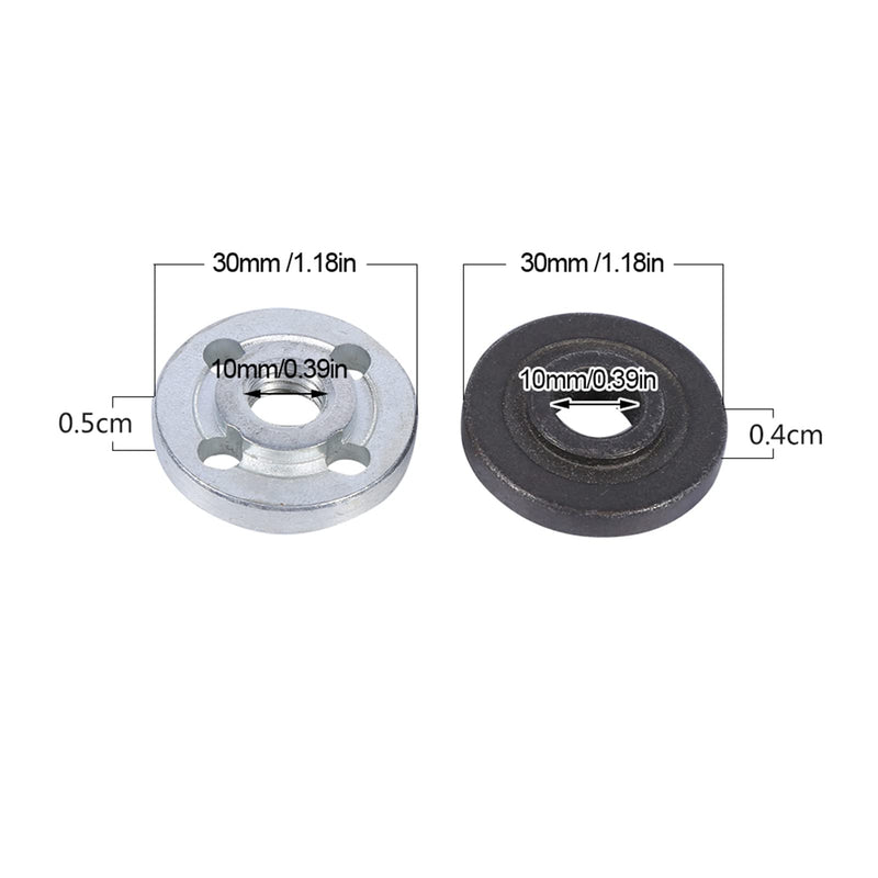 [Australia - AusPower] - Durable Angle Grinder Flange, Metal Angle Grinder Part, Electric Grinder Accessories, 1 Pair Replacement Electric Angle Grinder Fixing Part Inner Outer Flange For 9523 
