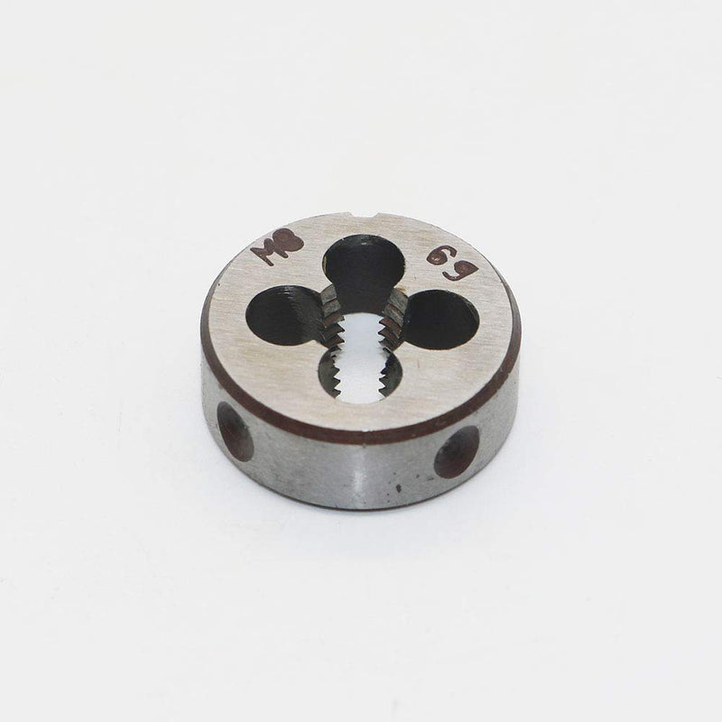 HSS 8mm X 1.25 Metric Right Hand Round Die, Machine Thread Die M8 X 1.25mm Pitch for Mold Machining, Alloy Steel, It Can Process Steel, Cast Iron, Copper And Aluminum.