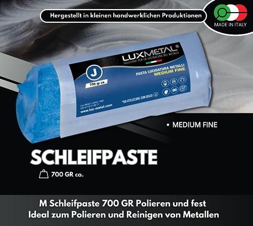 Polishing Paste Dark Blue 700 g Fine Medium Abrasive Paste for Mirror Shine on Stainless Steel, Aluminum, Iron, Brass, Chrome, Wood, Marble and Other Metal - Perfect for Polishing Knives