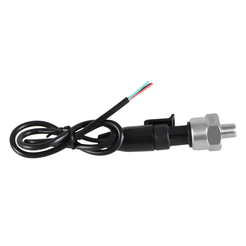 [Australia - AusPower] - 100 PSI Pressure Transducer Sensor with Connector Harness, 1/8"NPT Thread Stainless Steel Pressure Transmitter for Oil Fuel Water Air 100PSI 