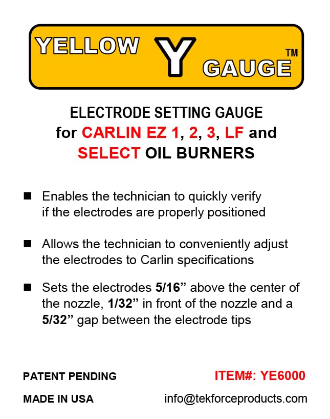 [Australia - AusPower] - Red R Gauge, Yellow Y Gauge, and Purple P Gauge for Electrode Setting on Riello and Carlin Oil Burners 