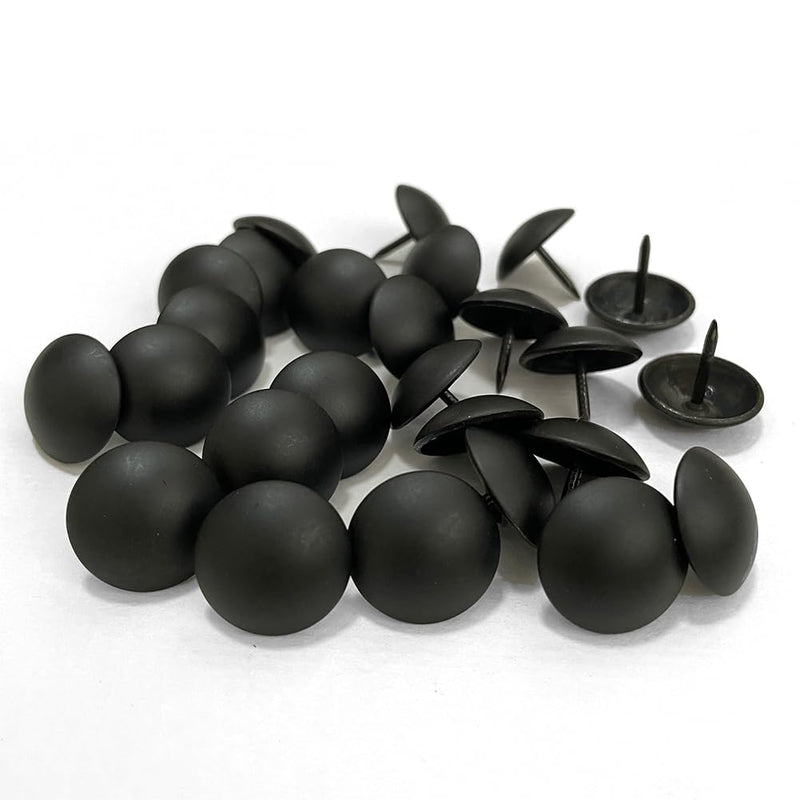 [Australia - AusPower] - Let's Decorate 100PCS D19mm/0.75" Matt Black Upholstery Tacks, Decorative Tacks for Sofa Couch, Furniture Metal Thumb Tacks, Home DIY Decorative Nail Heads Nails (19mmx17mm Matt Black) 100 19mm Matt Black 