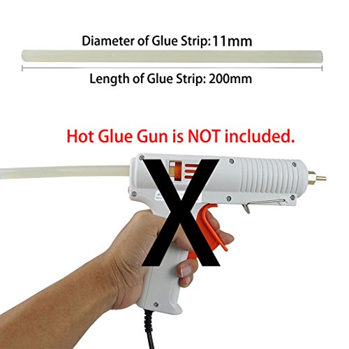 TRENDBOX 10-piece hot melt glue stick pack, 11mm x 200mm adhesive sticks for craft and DIY projects