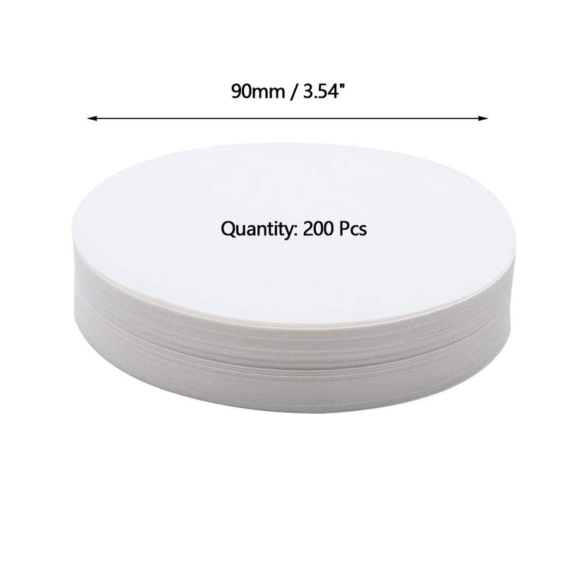 [Australia - AusPower] - 200Pcs Qualitative Filter Papers Lab Filter Papers 90mm/3.54" Diameter Filter Papers 