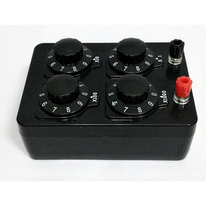 [Australia - AusPower] - 1Pcs 0-9999 Ohm Simple Resistance Box Precision Variable Resistor For Physical Electricity Experiment Teaching 