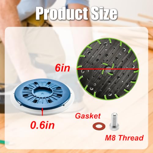 Deolrwau 6-inch hard sanding pad for Festool RO 150 FEQ, ST-STF D150/MJ2-FX-H-HT backing pad
