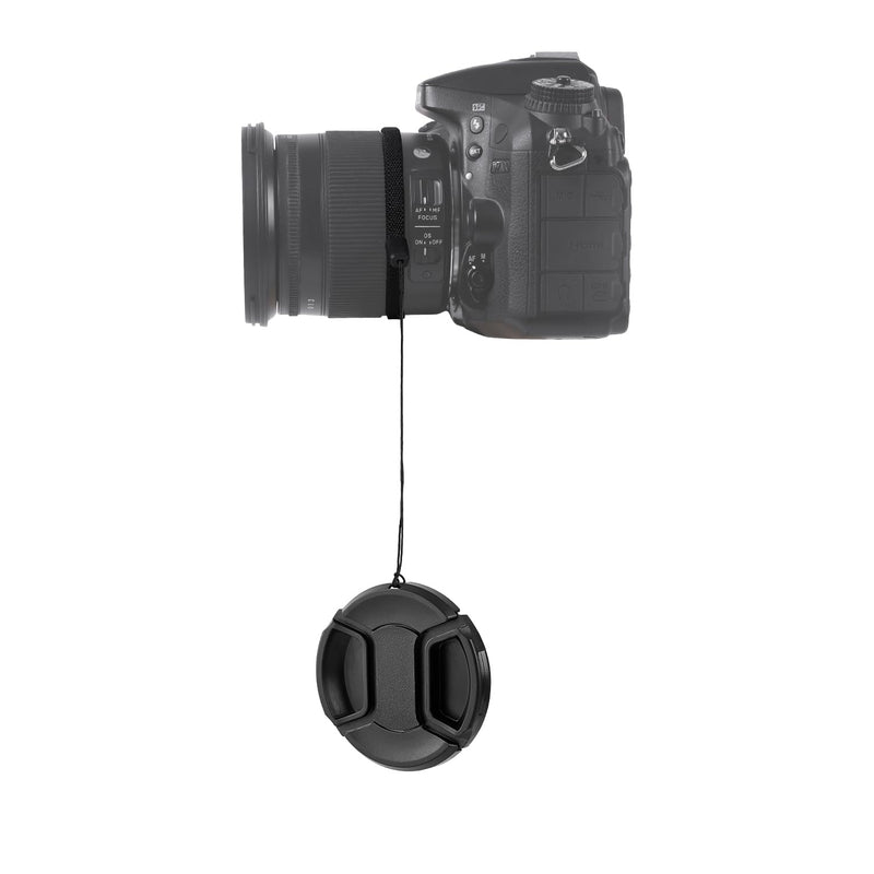 [Australia - AusPower] - 2 Pack 58mm Center Pinch Front Lens Cap Compatible with Canon EOS Rebel T7 T6 T5 T100 4000D T8i T7i T6s T6i T5i T4i T3i T2i T1i SL3 SL2 SL1 XSi XTi with EF-S 18-55mm Kit Lens (58mm) 