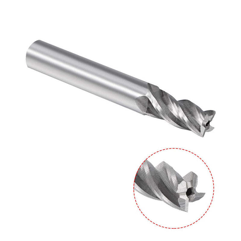 [Australia - AusPower] - uxcell High Speed Steel HSS-AL 4 Flute Straight End Mill Cutter CNC Router Bits, 9 x 10 x 22mm 9x10x22x72mm 
