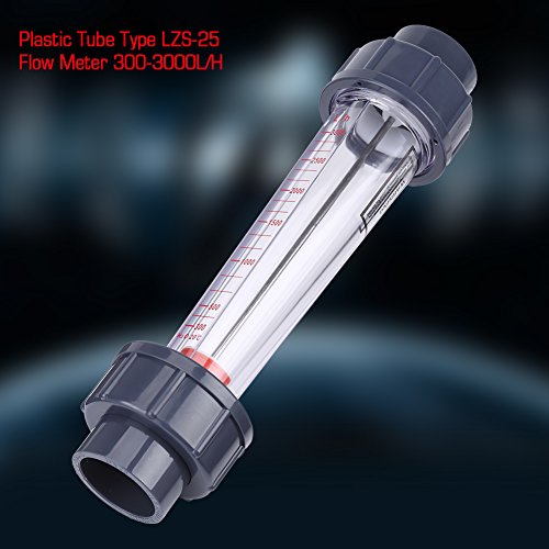 LZS-25 Meter Plastic Tube Type 300-3000L/H Water Rotameter Liquid Flowmeter Measuring Tools for Chemical Light