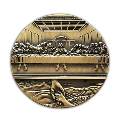 Jesus Christ Last Supper 3D Commemorative Coin - Religious Souvenir