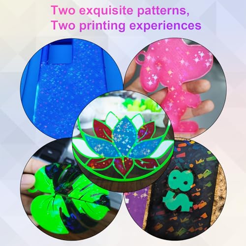 IdeaFormer Smooth Rainbow Confetti+Galaxy PEF Pressure Plate 235 x 235 mm, Spring Steel PEF Build Plate No Magnetic Print Bed for Creality K1C/K1/K1 SE/Ender 3 V3 SE/KE/Ender 3 S1/Pro/Ender 5 S1 235x235mm PEF (Rainbow Confetti+Galaxy)