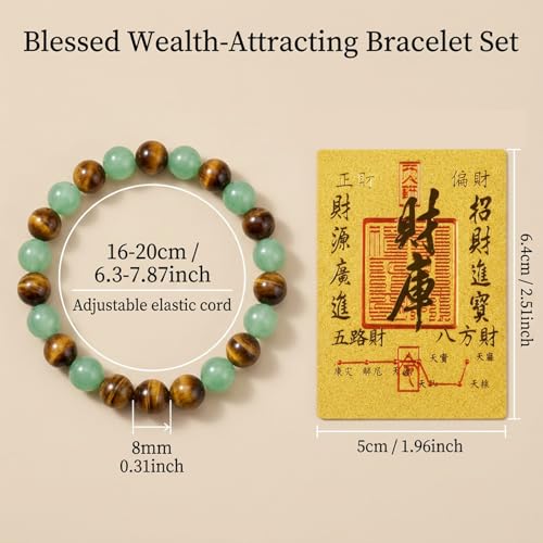 Money Wealth Attracting Bracelet, Chinese Good Luck Amulet
