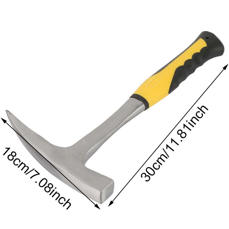 Chisel, Geological Hammer, Stone Hammer, Geologist Hammer, Hammer for Breaking Bricks, Geology Hammer, Double Head Duckbill Hammer for Geological Investigations with Flat Mouth (S) S