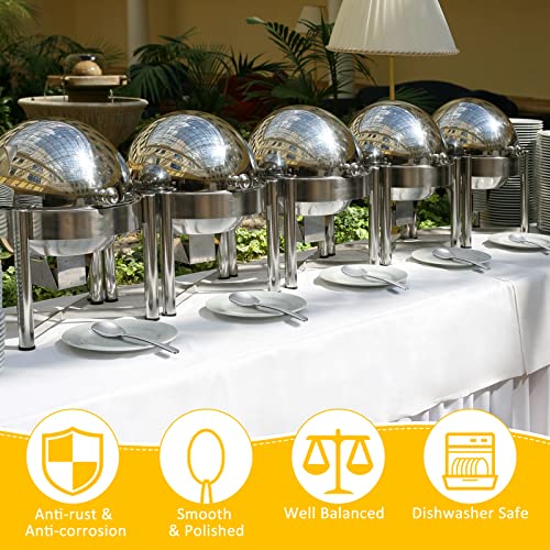 Mimorou 12 Pcs Stainless Steel Serving Spoons Set for Buffet 8.3 Inches Large Serving Utensils Dishwasher Safe Metal Polished Buffet Spoons for Food Cooking Catering Kitchen Banquet Restaurant Gifts