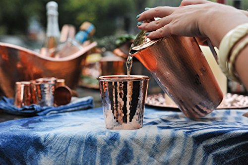Sertodo Copper Apa Cup | Single, 12 fl oz | Handcrafted, Durable, Artisan Quality Drinkware | Ayurvedic Beverage Serving | Elegant Kitchen and Barware Copper (Single)